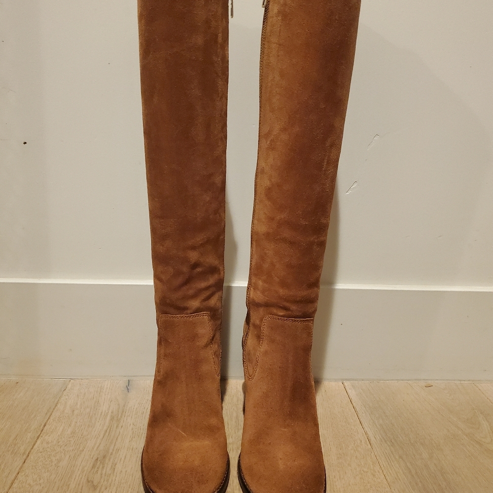 Coach Ombre Heel Knee High Boat in Saddle sz 8